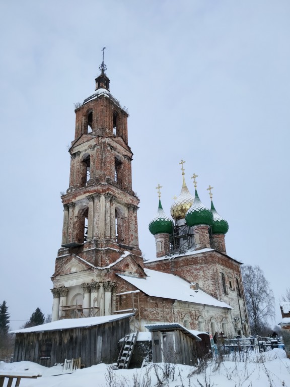 Церковь Спаса Нерукотворного Образа, Рыбницы (Некрасовский район, Ярославская область). фасады
