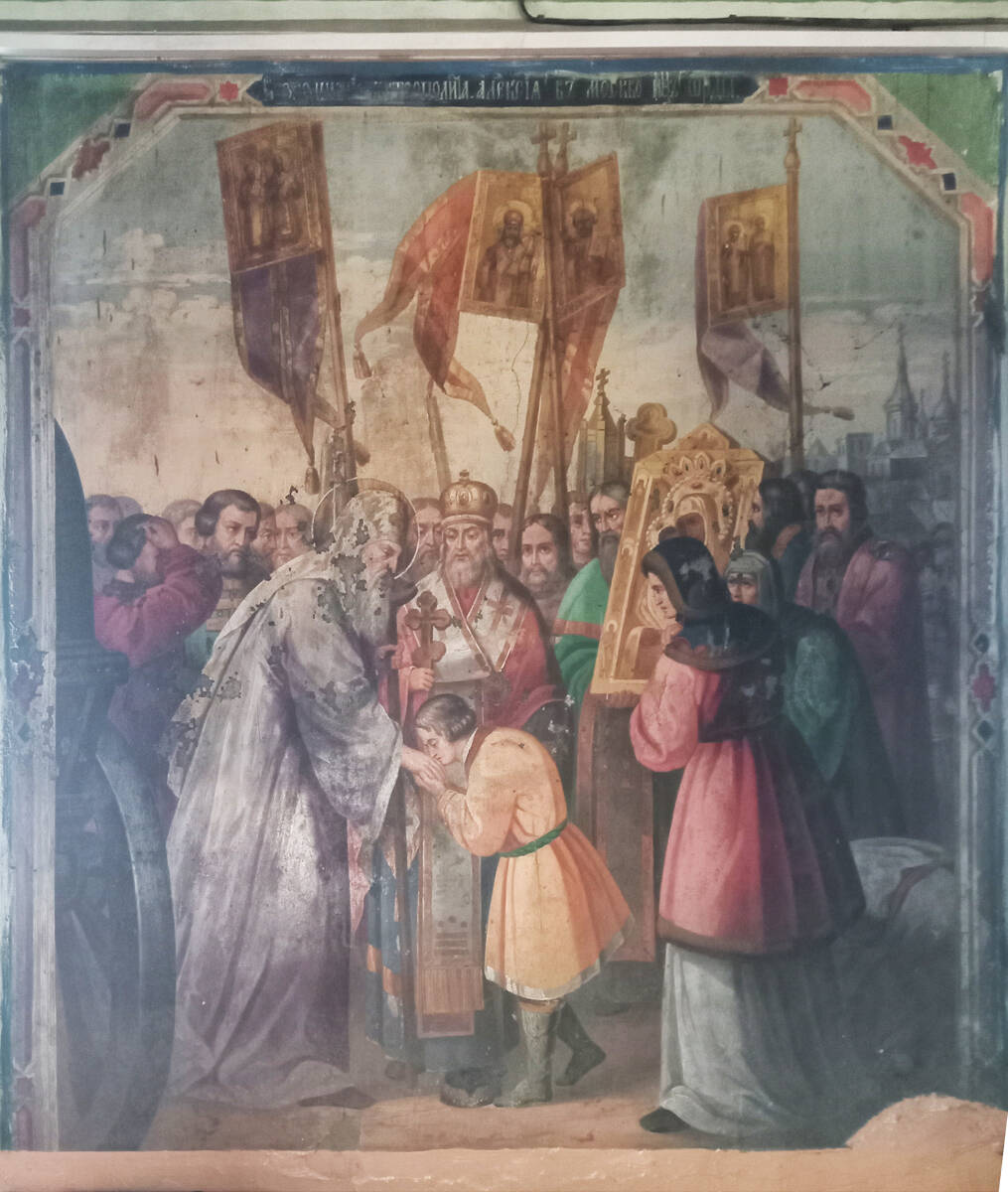 Церковь Николая Чудотворца, Саметь (Костромской район, Костромская область). интерьер и убранство, Роспись северного придела