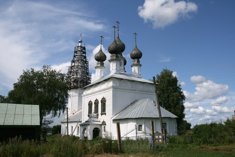Сидоровское. Церковь Николая Чудотворца. общий вид в ландшафте