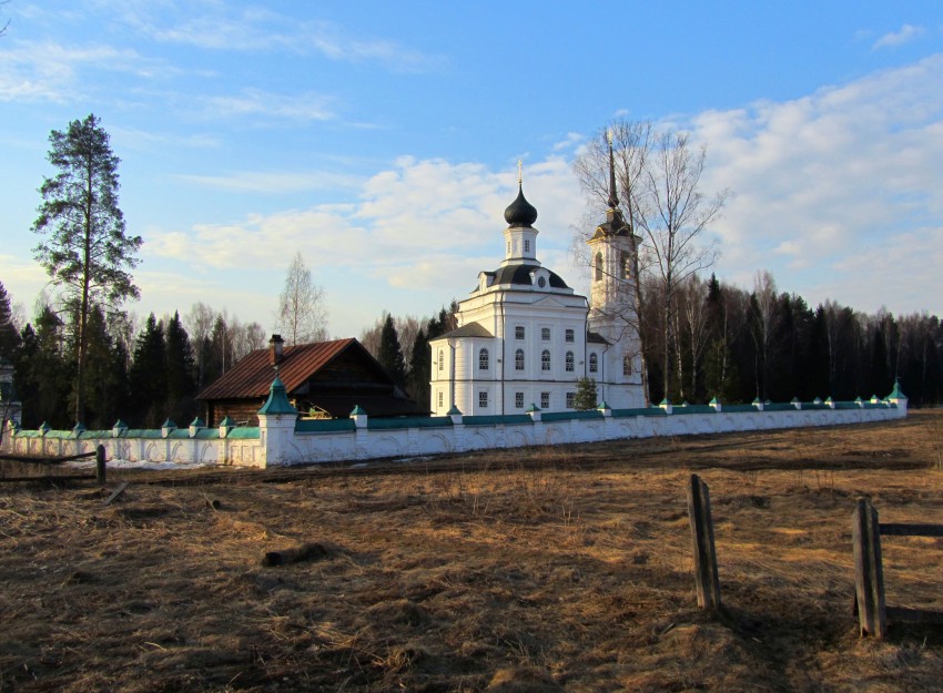 Церковь Николая Чудотворца, Николо-Бережки (Островский район, Костромская область). общий вид в ландшафте, вид с севера
