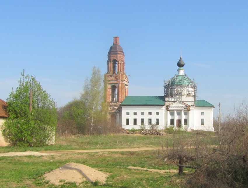 Церковь Рождества Христова, Прискоково (Красносельский район, Костромская область). общий вид в ландшафте