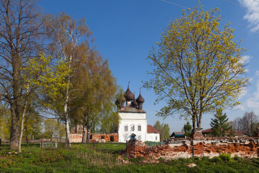 Церковь Введения во храм Пресвятой Богородицы, Владычное (Нерехтский район, Костромская область). общий вид в ландшафте
