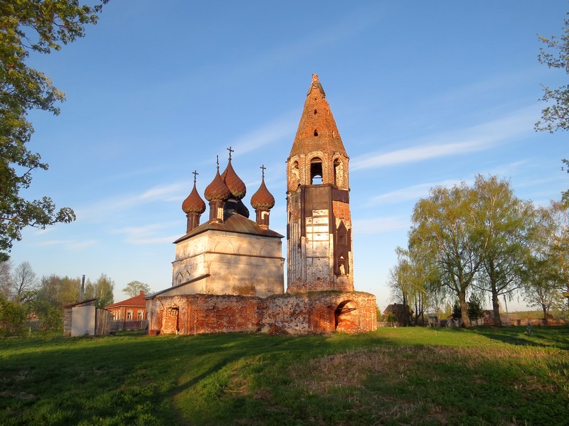 Церковь Введения во храм Пресвятой Богородицы, Владычное (Нерехтский район, Костромская область). общий вид в ландшафте