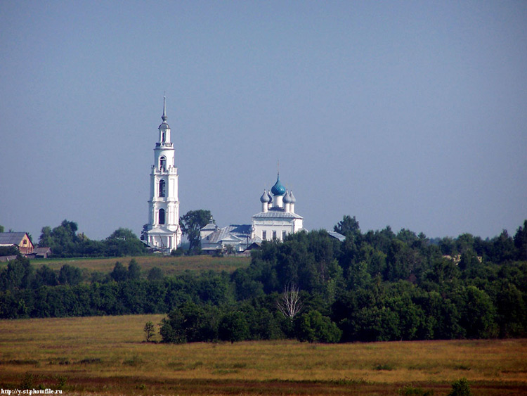 Успенская Тетеринская пустынь, Тетеринское (Нерехтский район, Костромская область). общий вид в ландшафте