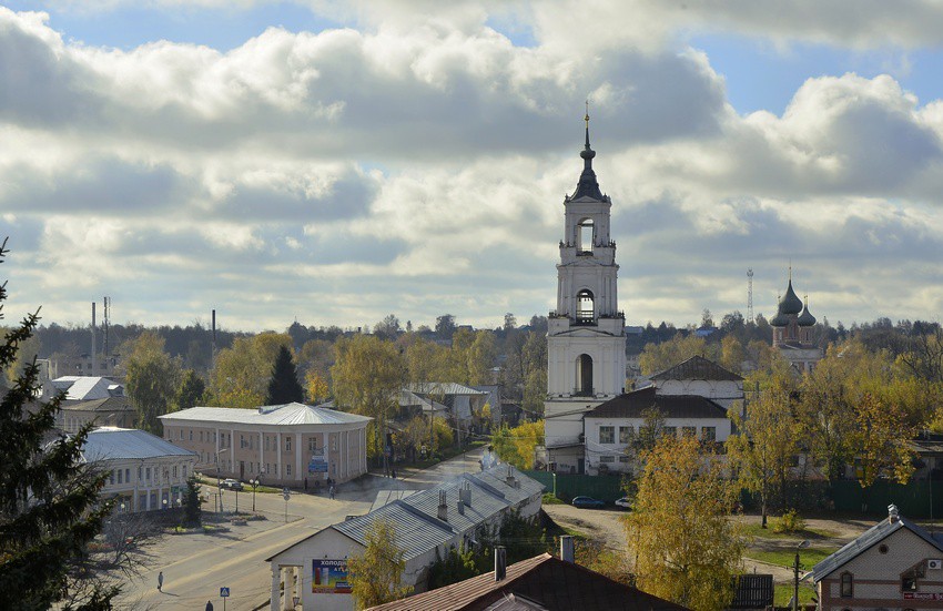 Нерехта. Собор Казанской иконы Божией Матери. общий вид в ландшафте