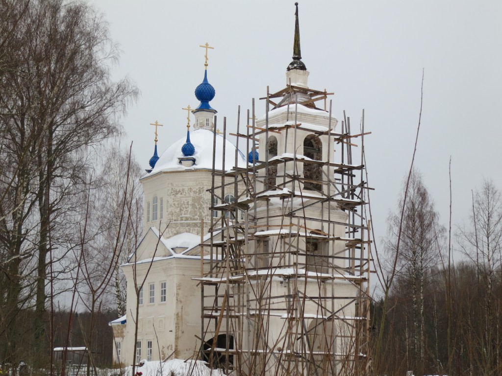 Церковь Владимирской иконы Божией Матери, Озорниково, урочище (Чухломский район, Костромская область). фасады, Фото Людмилы Васильковой