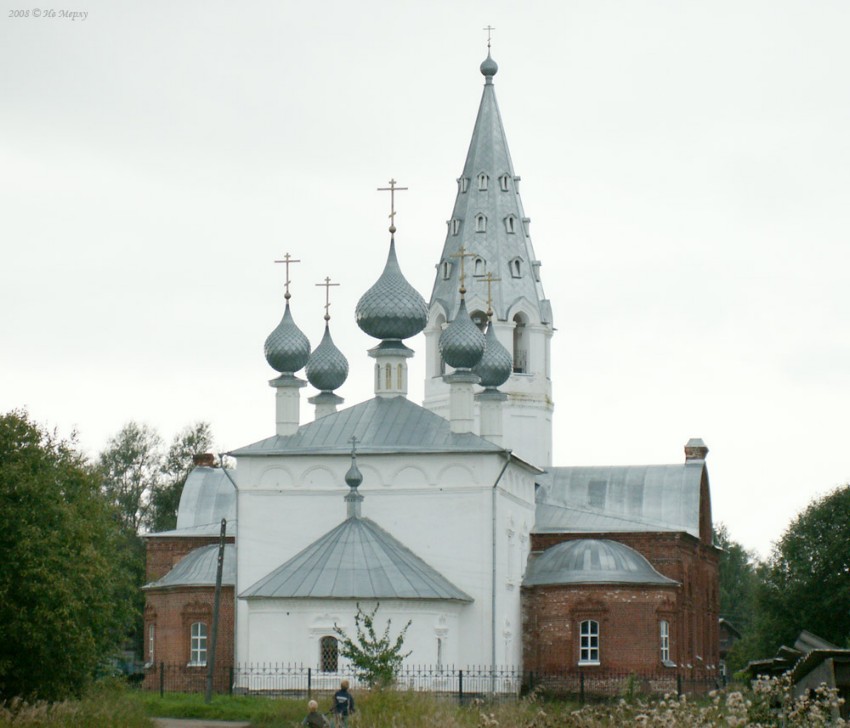 Церковь Воскресения Христова, Ёлнать (Юрьевецкий район, Ивановская область). общий вид в ландшафте