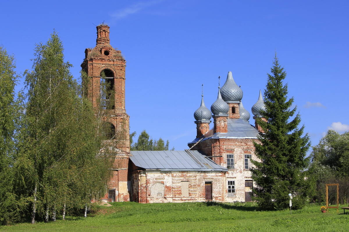 Церковь Воскресения Христова, Горки-Чириковы (Приволжский район, Ивановская область). фасады, Вид с юга.