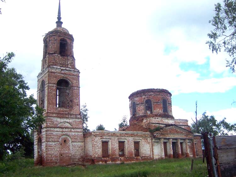 Церковь Георгия Победоносца, Георгиевское (Приволжский район, Ивановская область). общий вид в ландшафте