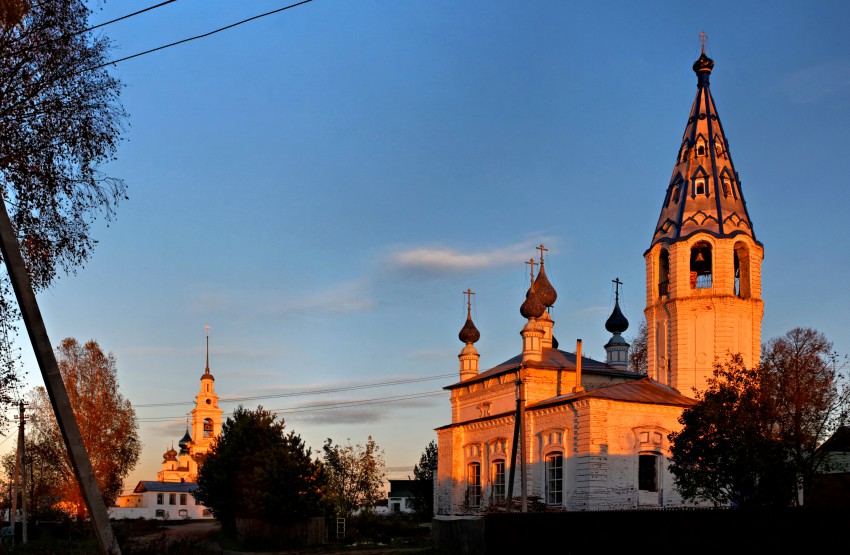 Церковь Покрова Пресвятой Богородицы, Тимирязево (Лухский район, Ивановская область). общий вид в ландшафте