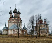 Храмовый комплекс. Церкви Усекновения главы Иоанна Предтечи и Вознесения Господня, вид с востока<br>, Парское, Родниковский район, Ивановская область