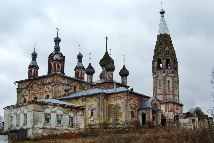 Парское. Ансамбль церквей Усекновения главы Иоанна Предтечи и Вознесения Господня. фасады, вид с северо-запада