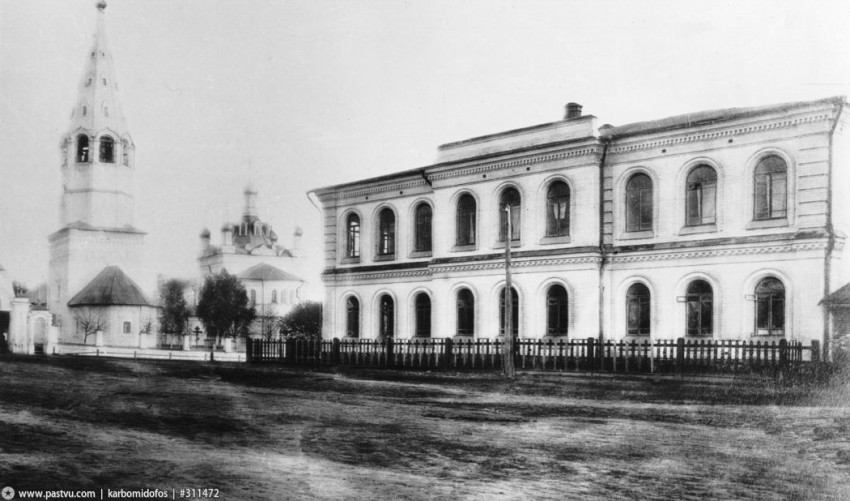 Храмовый комплекс. Церкви Илии Пророка и Николая Чудотворца, Тейково (Тейковский район, Ивановская область). архивная фотография, Фото  сайта pastvu.ru Фото 1895-1900 гг.