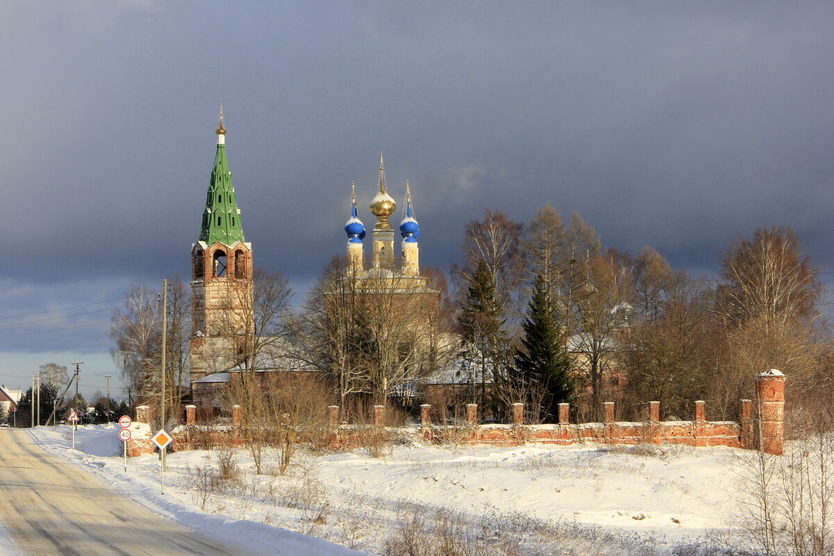 Храмовый комплекс. Церкви Рождества Пресвятой Богородицы и Вознесения Господня, Горицы (Шуйский район, Ивановская область). художественные фотографии