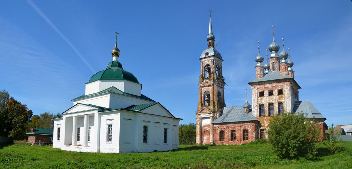 Храмовый комплекс. Церкви Вознесения Господня и Иоанна Богослова, Введеньё (Шуйский район, Ивановская область). фасады