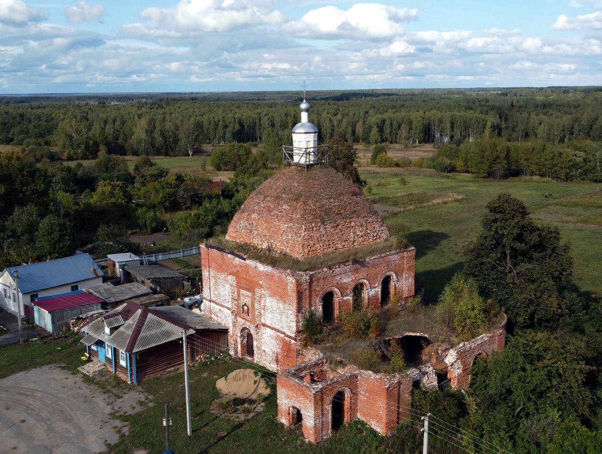 Церковь Георгия Победоносца, Якшино (Тейковский район, Ивановская область). общий вид в ландшафте