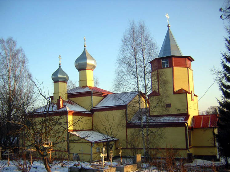Заянье. Церковь Николая Чудотворца (деревянная, старая). фасады