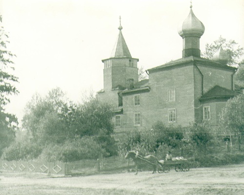 Заянье. Церковь Николая Чудотворца (деревянная, старая). архивная фотография, С фотографии 1967 г