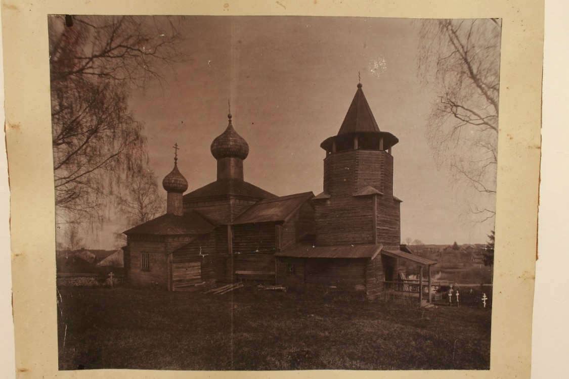 Заянье. Церковь Николая Чудотворца (деревянная, старая). архивная фотография, Фото 1920-х годов из приходского архива