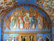 Церковь Михаила Архангела, Роспись (современная) в нижнем храме<br>, Поджигородово, Клинский городской округ, Московская область