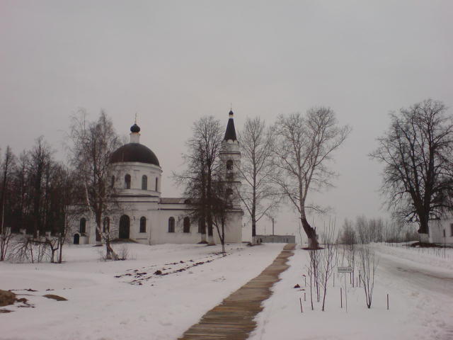 Церковь Николая Чудотворца, Мансурово (Истринский городской округ и ЗАТО Восход, Московская область). общий вид в ландшафте