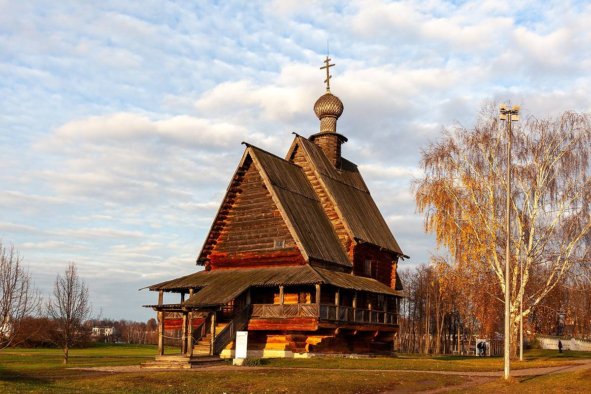 фасады. Музей деревянного зодчества. Церковь Николая Чудотворца из с. Глотово, Суздаль (Суздальский район, Владимирская область)