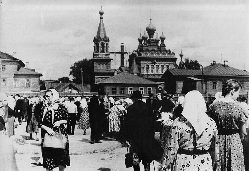 Собор Серафима Саровского, Вятка (Киров) (Вятка (Киров), город, Кировская область). архивная фотография, Фото 1950-х гг. из архива Б.К. Лысова