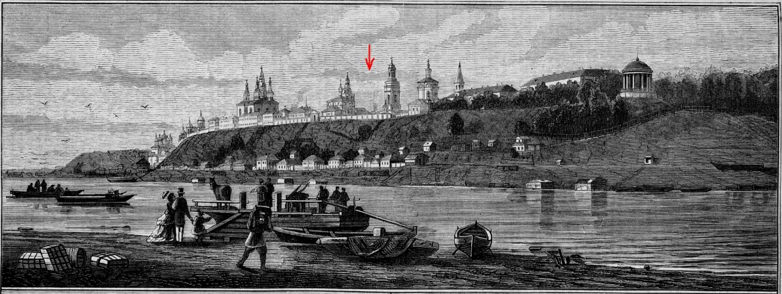 Спасо-Преображенский монастырь, Вятка (Киров) (Вятка (Киров), город, Кировская область). архивная фотография, Рис. из журнала 