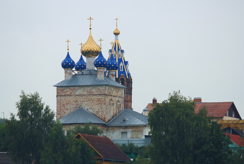 Норское. Церковь Успения Пресвятой Богородицы. фасады, Вид с Волги