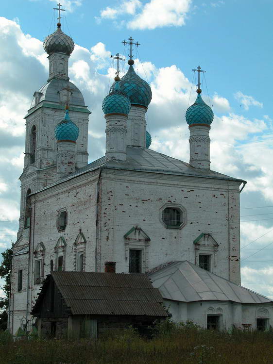 Скнятиново (Никольская с/а). Церковь Казанской иконы Божией Матери. фасады