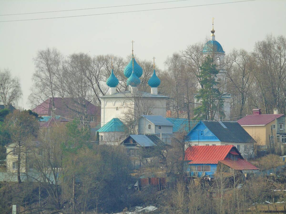 Церковь Спаса Нерукотворного Образа в Иванькове, Ярославль (Ярославль, город, Ярославская область). общий вид в ландшафте