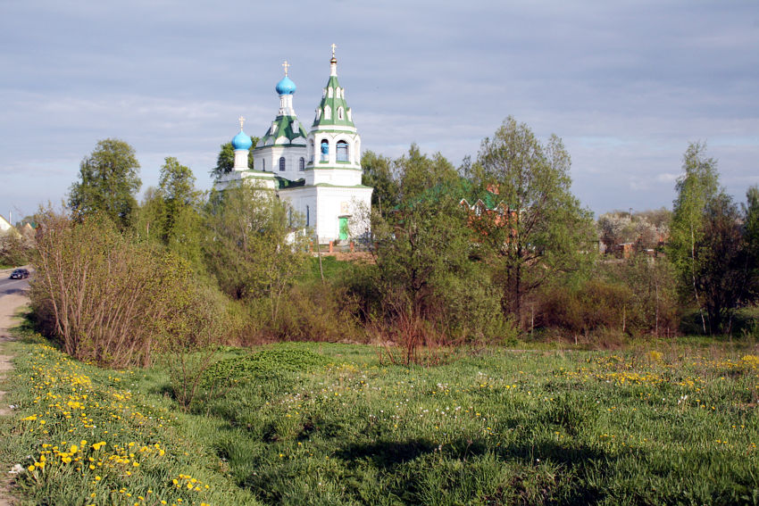 Сысоево. Церковь Троицы Живоначальной. общий вид в ландшафте