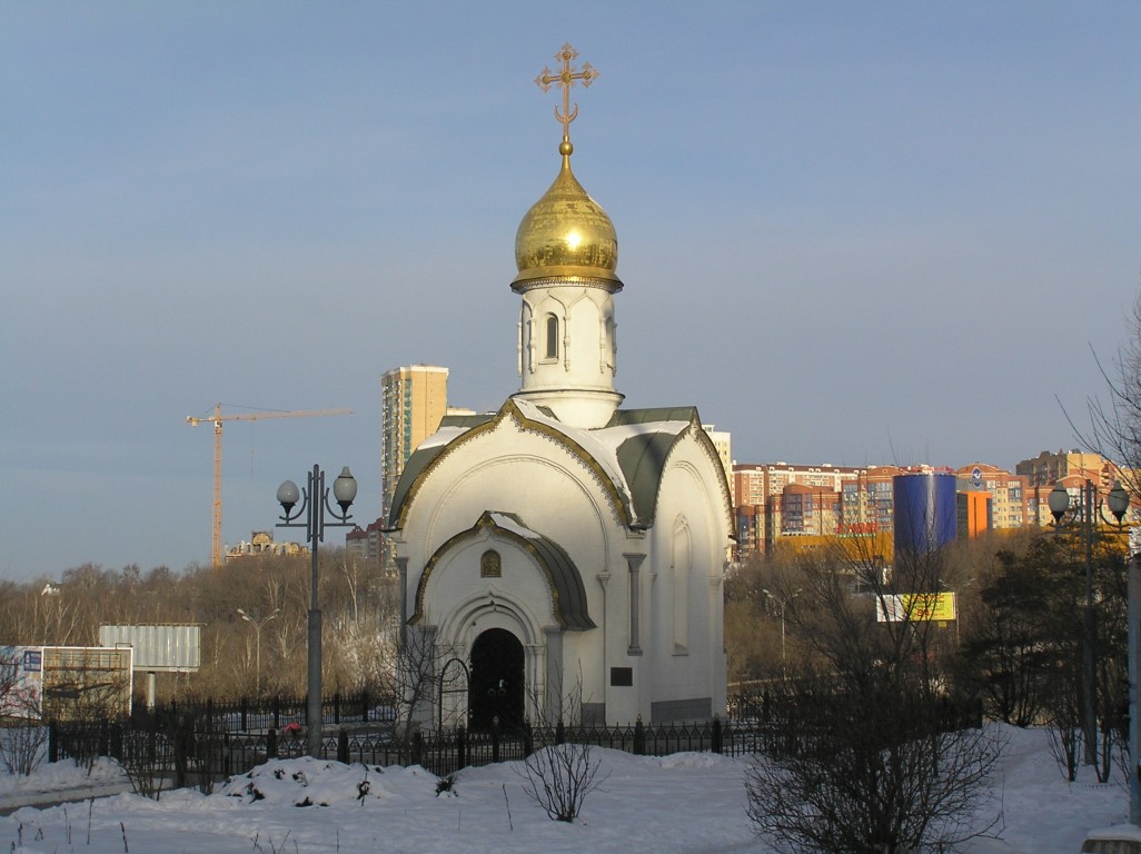 Часовня Феодоровской иконы Божией Матери в Братцеве, Северное Тушино (Северо-Западный административный округ (СЗАО), г. Москва). фасады