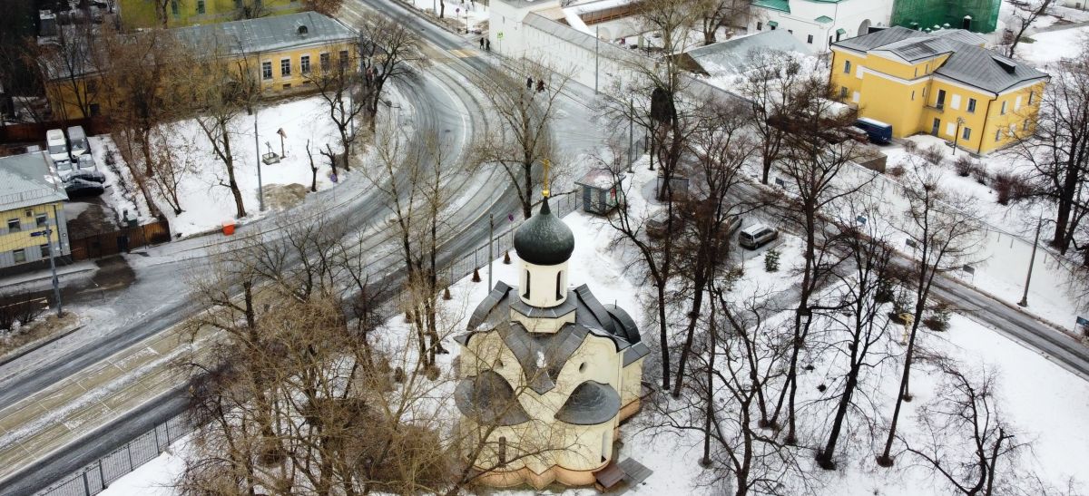 Таганский. Церковь Димитрия Донского у Спасо-Андроникова монастыря. общий вид в ландшафте