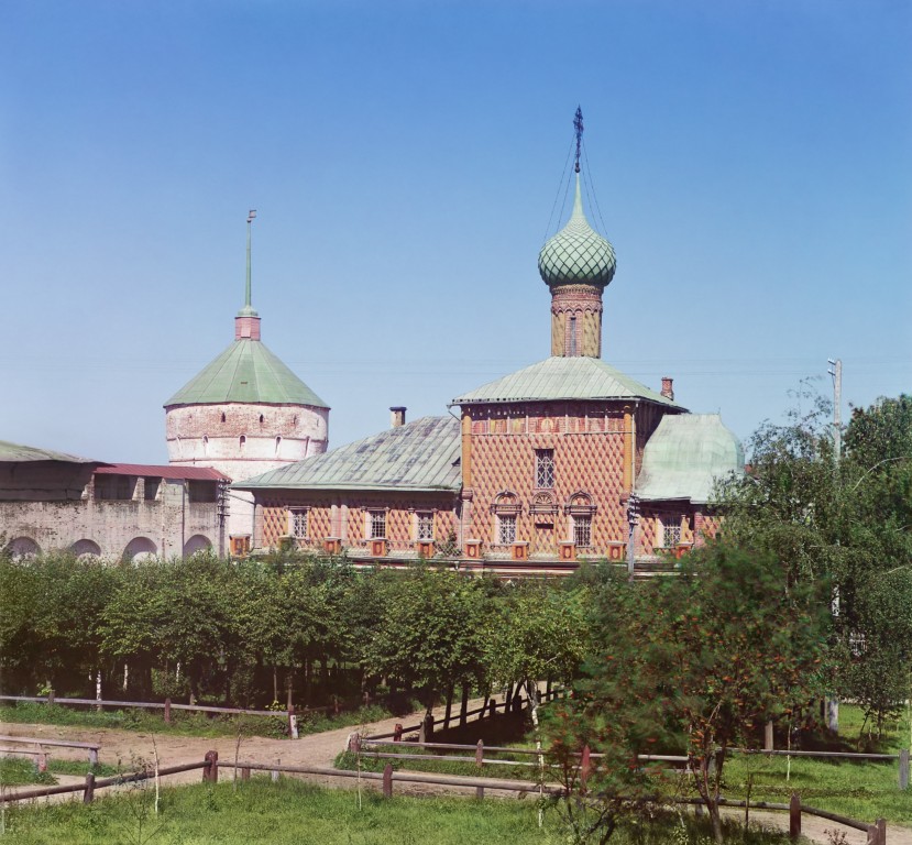 Митрополичий двор, Ростов Великий (Ростовский район, Ярославская область). архивная фотография, С. М. Прокудин-Горский. Церковь Одигитрии Божией Матери в Кремле. 1911 год. фото с http://prokudin-gorskiy.ru/image.php?ID=852