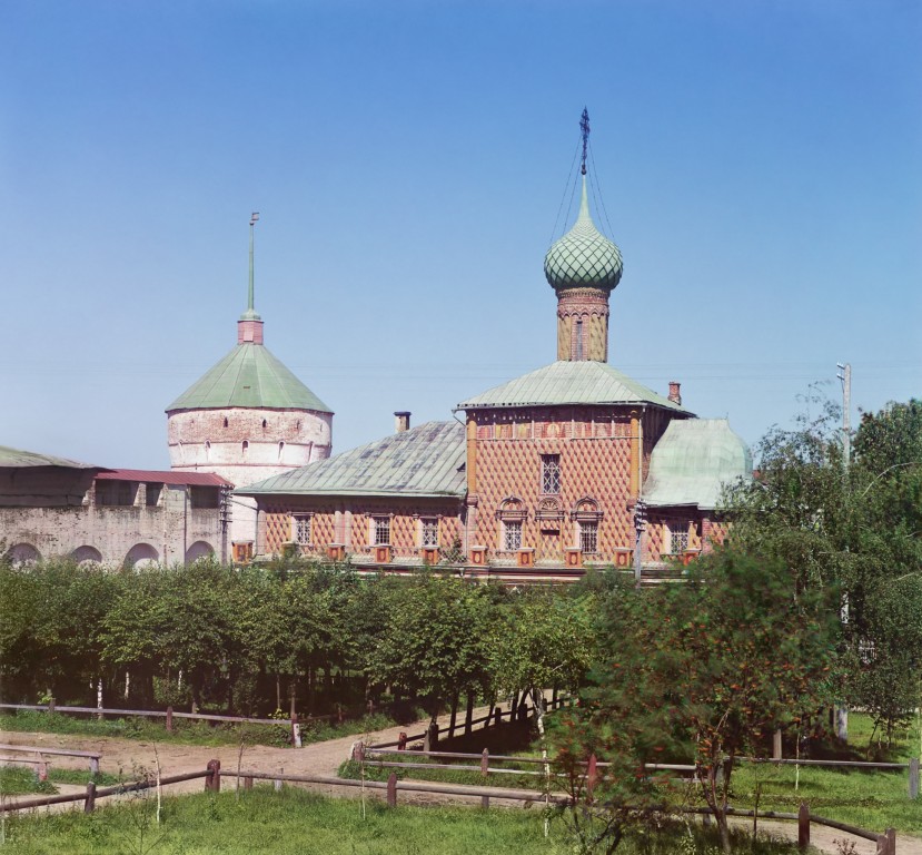 Ростов. Митрополичий двор. архивная фотография, С. М. Прокудин-Горский. Церковь Одигитрии Божией Матери в Кремле. 1911 год. фото с http://prokudin-gorskiy.ru/image.php?ID=852