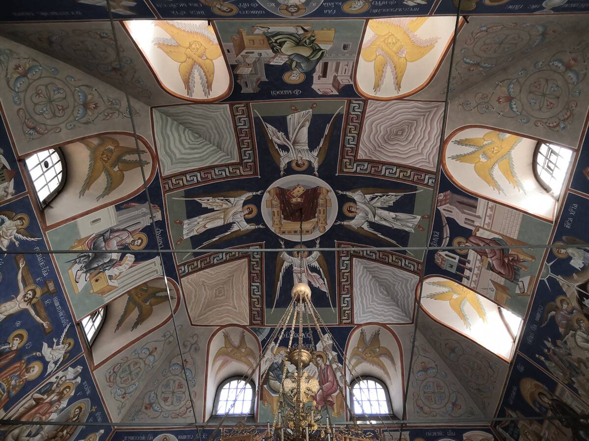 Церковь Серафима Саровского, Александров (Александровский район, Владимирская область). интерьер и убранство, Роспись сводов