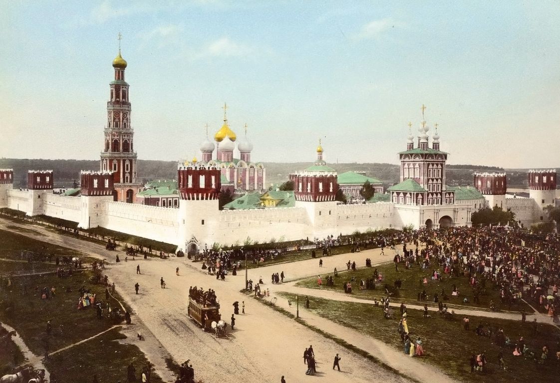 Новодевичий монастырь, Хамовники (Центральный административный округ (ЦАО), г. Москва). архивная фотография, Фотоснимок с фотографии 1898 г.