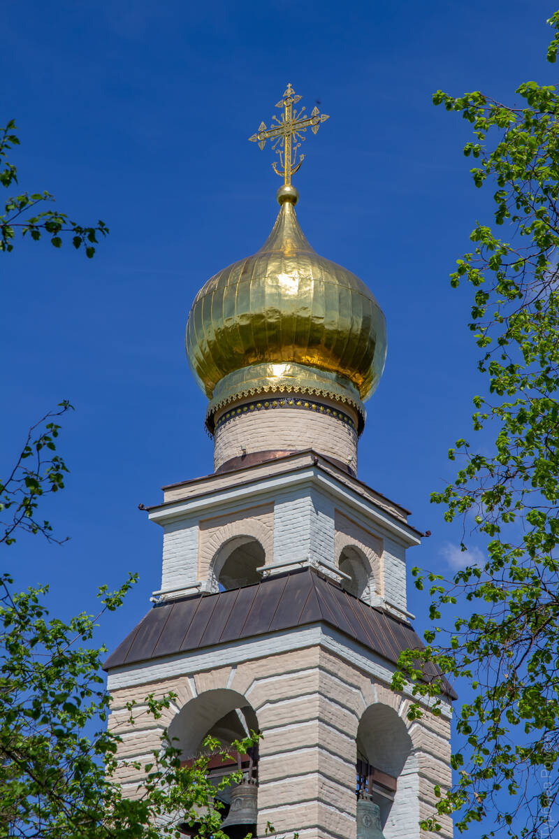 Ново-Переделкино. Церковь Спаса Преображения в Переделкине. архитектурные детали, Верхние ярусы колокольни