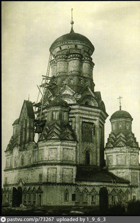 Церковь Усекновения главы Иоанна Предтечи в Дьякове, Нагатинский затон (Южный административный округ (ЮАО), г. Москва). архивная фотография, Фото с сайта pastvu.ru . Фото 1880-90 гг.