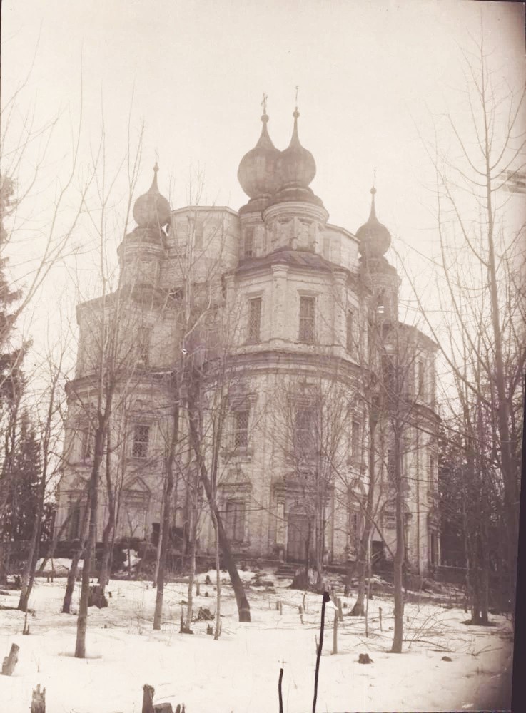 Фото Лебедева Александра Тимофеевича 06.10.1935 г. из фондов ГИМ. (ГК № 66377279), архивная фотография. Церковь Казанской иконы Божией Матери в Узком, Ясенево (Юго-Западный административный округ (ЮЗАО), г. Москва)