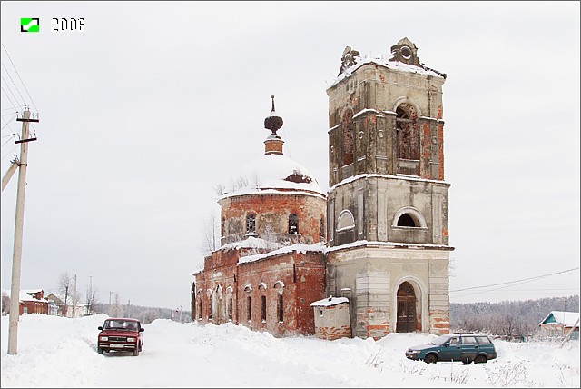 Церковь Троицы Живоначальной, Ратмирово (Собинский район, Владимирская область). фасады, Вид с северо-запада