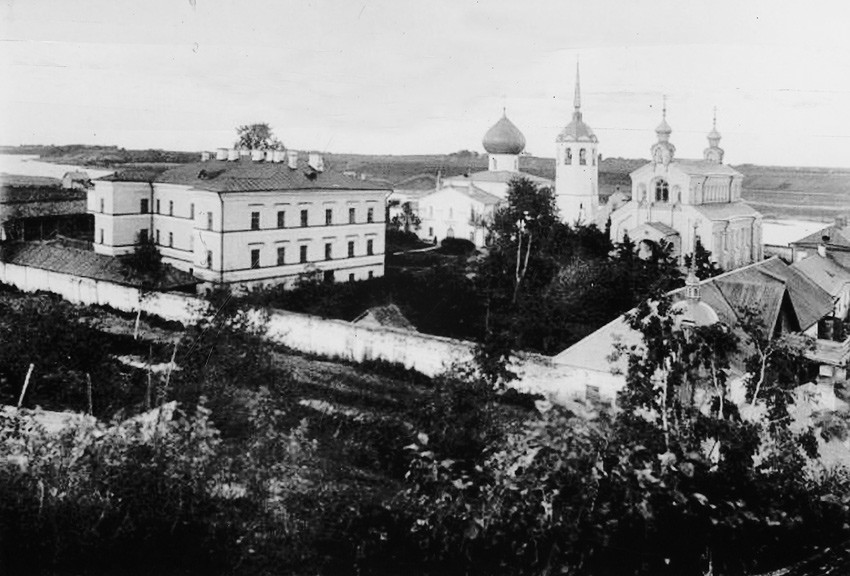 Никольский мужской монастырь, Старая Ладога (Волховский район, Ленинградская область). архивная фотография, Фото 19 в. Со стенда  в монастыре.