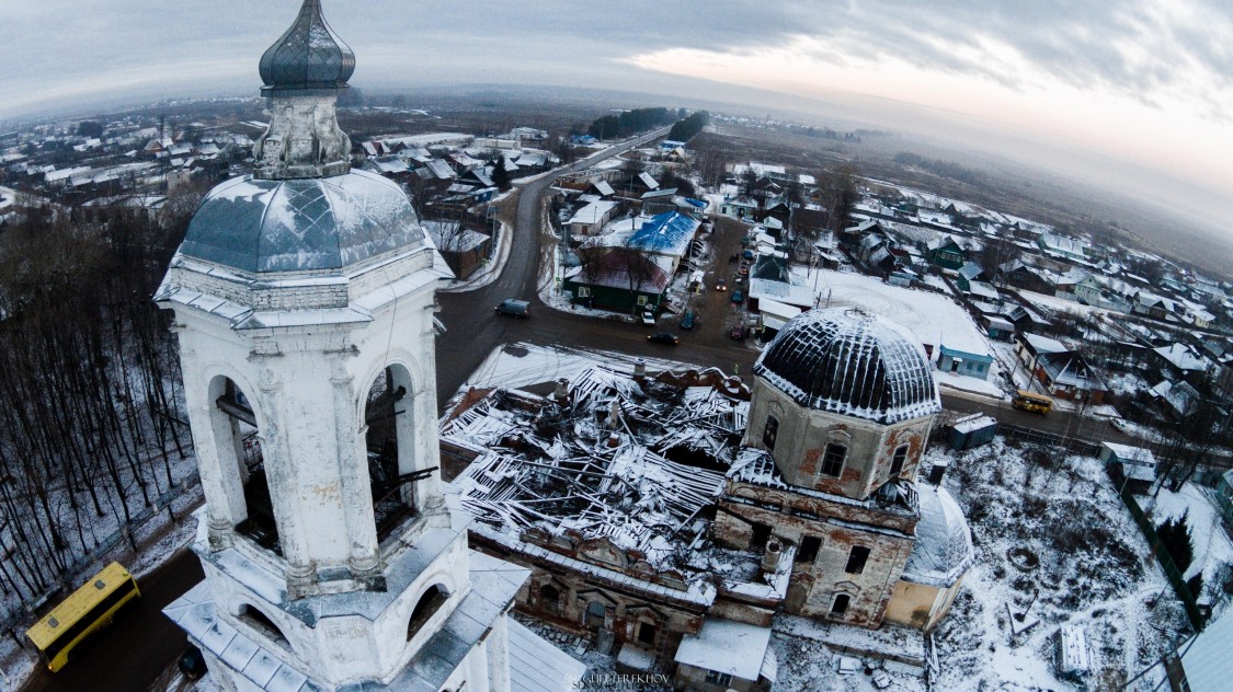 Церковь Троицы Живоначальной, Рамешки (Рамешковский район, Тверская область). общий вид в ландшафте