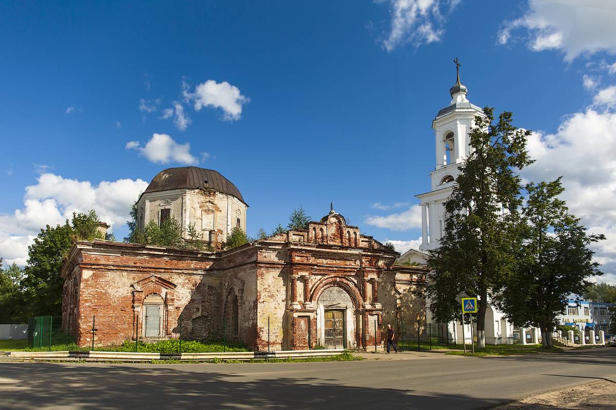 Церковь Троицы Живоначальной, Рамешки (Рамешковский район, Тверская область). общий вид в ландшафте