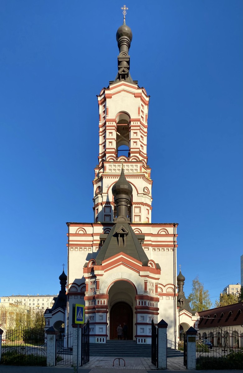 Соколиная Гора. Церковь Димитрия Солунского на Благуше. фасады, Западный фасад