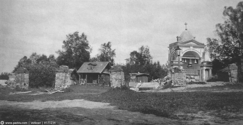 Церковь Владимирской иконы Божией Матери в Виноградове, Северный (Северо-Восточный административный округ (СВАО), г. Москва). архивная фотография, Фото с сайта pastvu.ru Фото 1915 г.Звонница .