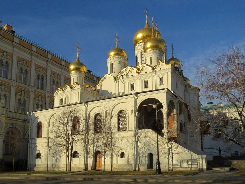Кремль. Собор Благовещения Пресвятой Богородицы, Тверской (Центральный административный округ (ЦАО), г. Москва). фасады, Вид с юго-востока