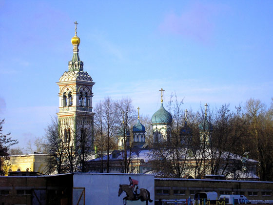 Церковь Николая Чудотворца на Рогожском кладбище, Нижегородский (Юго-Восточный административный округ (ЮВАО), г. Москва). общий вид в ландшафте, Церковь Николая Чудотворца(постройки 1776 года)