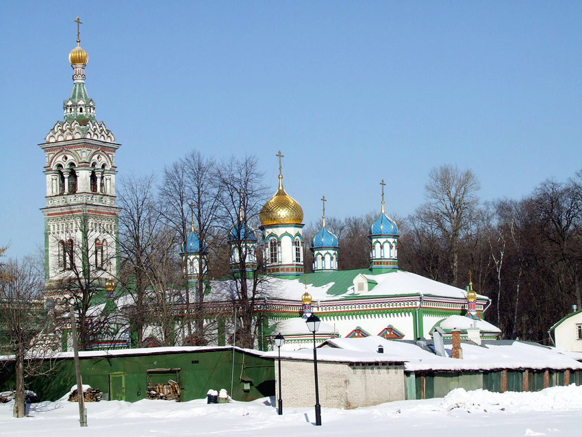 Церковь Николая Чудотворца на Рогожском кладбище, Нижегородский (Юго-Восточный административный округ (ЮВАО), г. Москва). общий вид в ландшафте